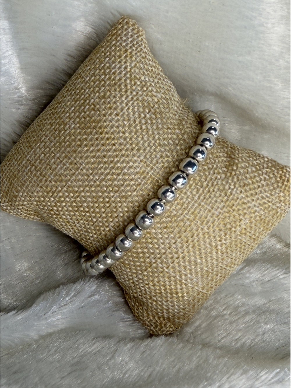 Silpada Sterling Silver Flexible Ball Beaded Disc Charm Cuff Bracelet B0744